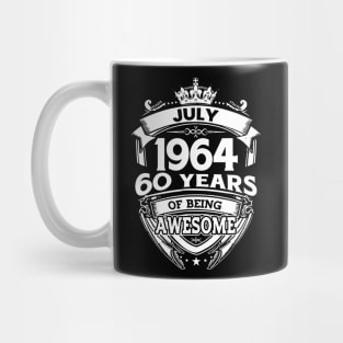 July 1964 60 Years Of Being Awesome 60th Birthday Mug